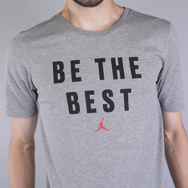 мужская серая футболка Jordan Dry Beat The Best 886120-091 - цена, описание, фото 2